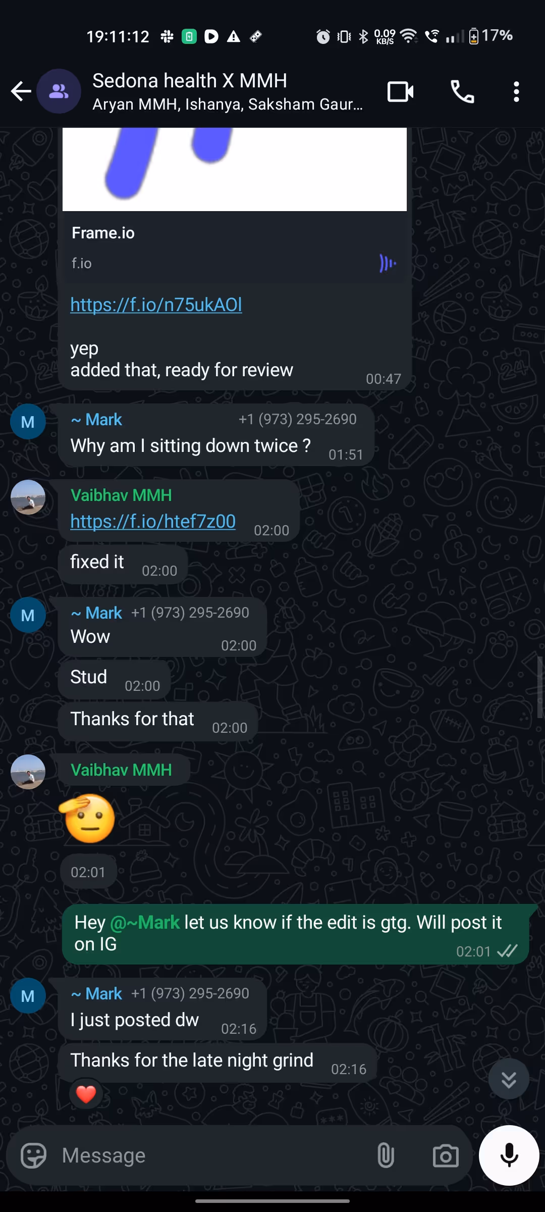 Client testimonial screenshot
