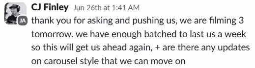 Client testimonial screenshot